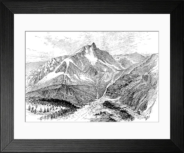 Framed Print : The Sonnblick Mountain, in the Austrian Alps, 10, 154 feet high, 1890. Creator: Unknown Framed Print : The Sonnblick Mountain, in the Austrian Alps, 10, 154 feet high, 1890. Creator: Unknown