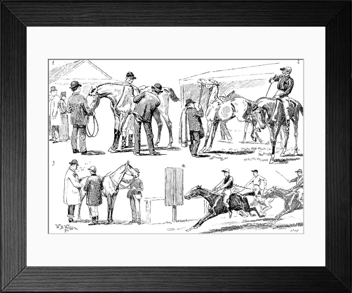 Framed Print : Pony and Galloway races at the Ranelagh Club on Boat-Race Day, 1890. Creator: Unknown Framed Print : Pony and Galloway races at the Ranelagh Club on Boat-Race Day, 1890. Creator: Unknown
