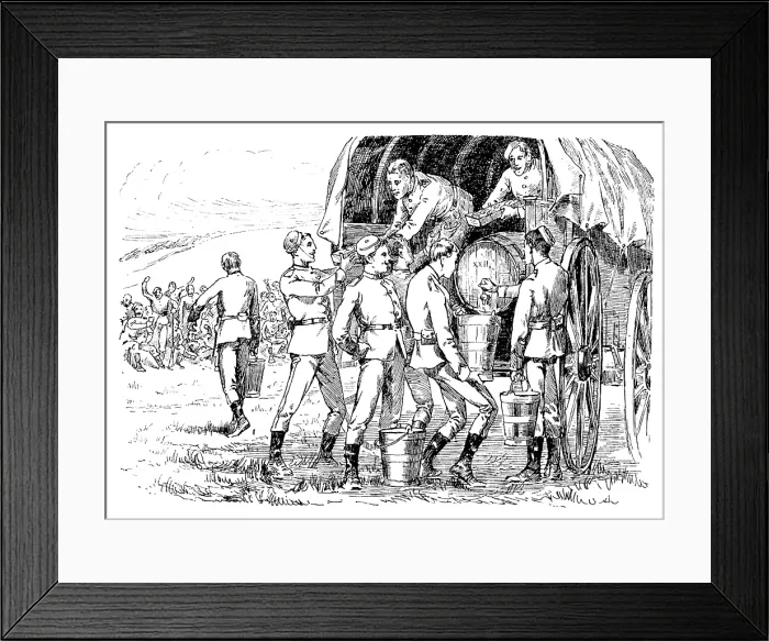 Framed Print : The Easter Volunteer Manoeuvres: utility of our transport service on a hot field day, 1890. Creator: Unknown Framed Print : The Easter Volunteer Manoeuvres: utility of our transport service on a hot field day, 1890. Creator: Unknown