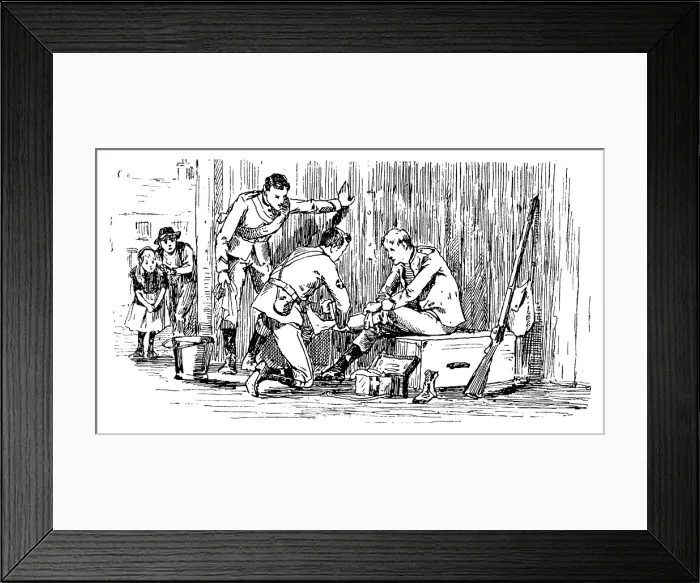 Framed Print : The Easter Volunteer Manoeuvres: our ambulance service is also most efficient, 1890. Creator: Unknown Framed Print : The Easter Volunteer Manoeuvres: our ambulance service is also most efficient, 1890. Creator: Unknown