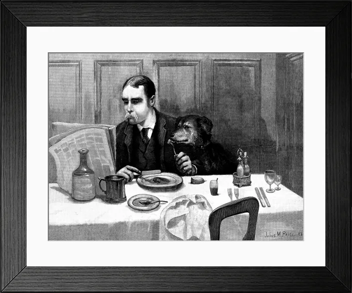 Framed Print : Old Chums, 1890. Creator: Unknown Framed Print : Old Chums, 1890. Creator: Unknown