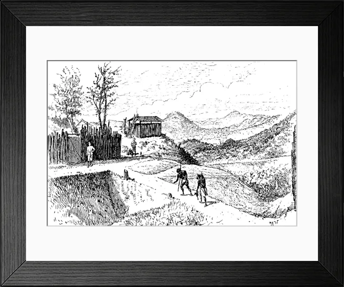 Framed Print : The Lushai Expedition: view eastward from Fort Langleh, 1890. Creator: Unknown Framed Print : The Lushai Expedition: view eastward from Fort Langleh, 1890. Creator: Unknown