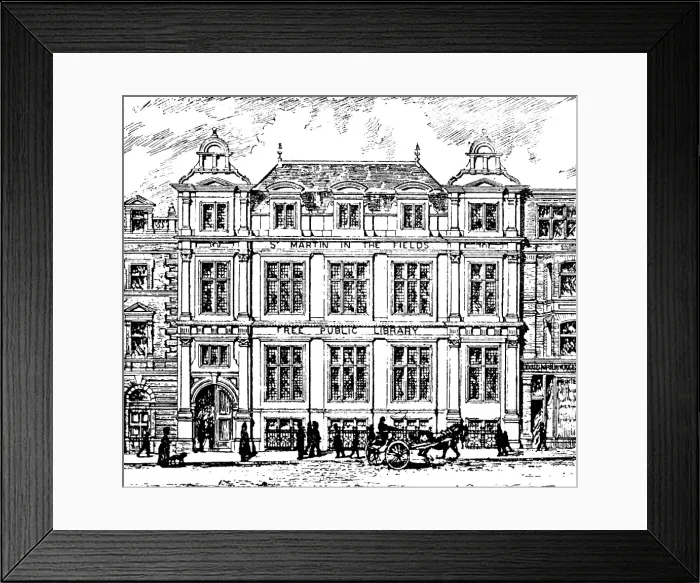 Framed Print : St. Martin-In-The-Fields Free Library, 1890. Creator: Unknown Framed Print : St. Martin-In-The-Fields Free Library, 1890. Creator: Unknown