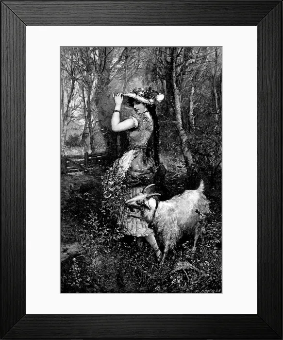 Framed Print : 'Springtime' - after M. Bernard, 1890. Creator: Unknown Framed Print : 'Springtime' - after M. Bernard, 1890. Creator: Unknown