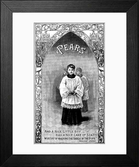 Framed Print : Advertisement for Pears Soap, 1890. Creator: Unknown Framed Print : Advertisement for Pears Soap, 1890. Creator: Unknown