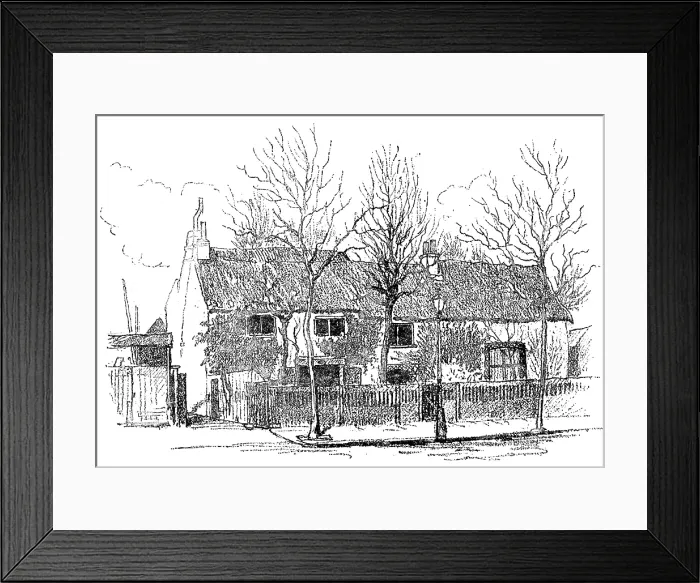 Framed Print : The Cottage of Miles Syndercombe, at Shepherd's Bush Green, about to be demolished: front view, 1890 Creator: Unknown Framed Print : The Cottage of Miles Syndercombe, at Shepherd's Bush Green, about to be demolished: front view, 1890 Creator: Unknown
