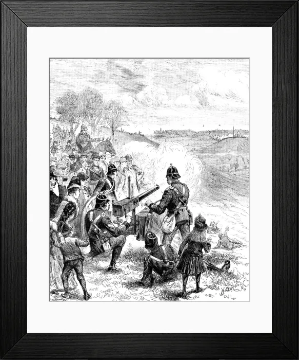 Framed Print : The Easter Volunteer Manoeuvres: defeat of the Invading Force at Summerhouse Hill, Folkestone, 1890. Creator: P Naumann Framed Print : The Easter Volunteer Manoeuvres: defeat of the Invading Force at Summerhouse Hill, Folkestone, 1890. Creator: P Naumann