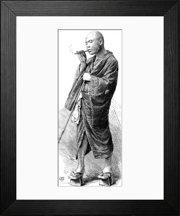 Framed Print : Street sketches in Tokio, Japan: Amma (shampoo rubber at hot baths), 1890. Creator: Unknown Framed Print : Street sketches in Tokio, Japan: Amma (shampoo rubber at hot baths), 1890. Creator: Unknown