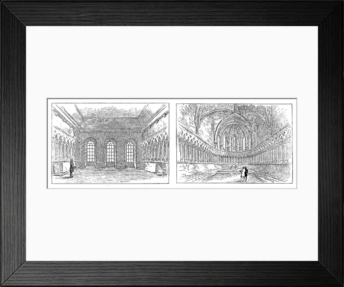 Framed Print : Proposed restoration of the Chapter House, Durham Cathedral.. as it is, and as it will be, 1890. Creator: Unknown Framed Print : Proposed restoration of the Chapter House, Durham Cathedral.. as it is, and as it will be, 1890. Creator: Unknown