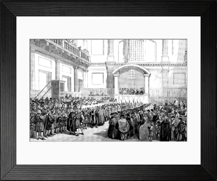 Framed Print : Maundy Thursday Royal Gifts at the Chapel Royal, Whitehall, 1777, (1890). Creator: Unknown Framed Print : Maundy Thursday Royal Gifts at the Chapel Royal, Whitehall, 1777, (1890). Creator: Unknown