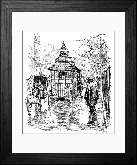 Framed Print : Sketches of London Cabs and Cabmen: a cabmen's shelter, 1890. Creator: Unknown. Sketches of London Cabs and Cabmen: a cabmen's shelter, 1890. Creator: Unknown Framed Print : Sketches of London Cabs and Cabmen: a cabmen's shelter, 1890. Creator: Unknown. Sketches of London Cabs and Cabmen: a cabmen's shelter, 1890. Creator: Unknown