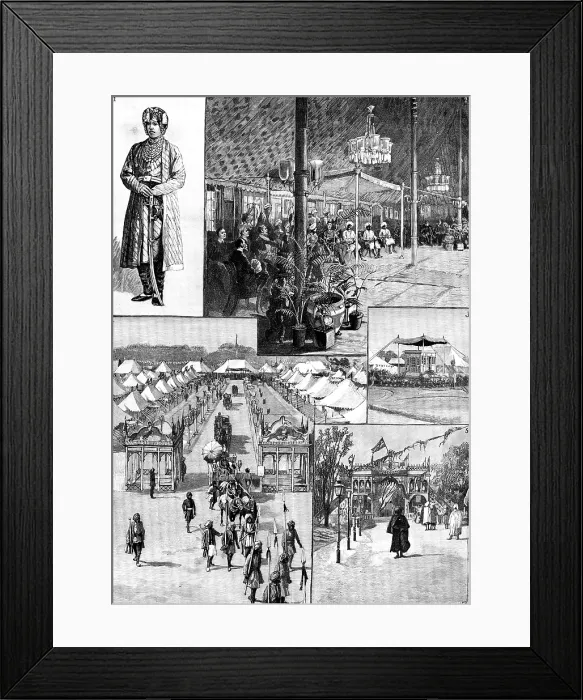 Framed Print : Visit of Prince Albert Victor to Patiala, in the Punjaub, India, 1890. Creator: P Naumann Framed Print : Visit of Prince Albert Victor to Patiala, in the Punjaub, India, 1890. Creator: P Naumann