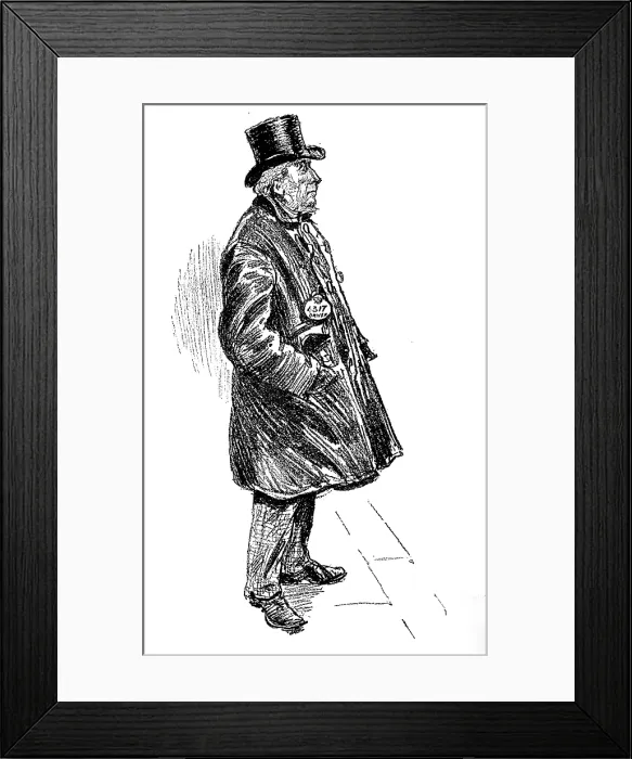 Framed Print : Sketches of London Cabs and Cabmen: one of the old school, 1890. Creator: Unknown Framed Print : Sketches of London Cabs and Cabmen: one of the old school, 1890. Creator: Unknown