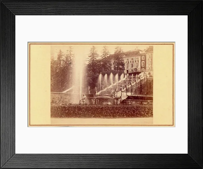 Framed Print : Petrodvorets, Grand Palace, mid-19th century. Creator: Alfred Lorens Framed Print : Petrodvorets, Grand Palace, mid-19th century. Creator: Alfred Lorens