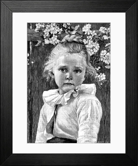 Framed Print : Early Blossoms - after C. Bantzer, 1890. Creator: Richard Bong Framed Print : Early Blossoms - after C. Bantzer, 1890. Creator: Richard Bong