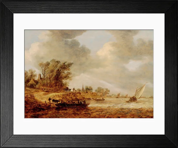 Framed Print : A Windy Day, 1651. Creator: Jan van Goyen Framed Print : A Windy Day, 1651. Creator: Jan van Goyen