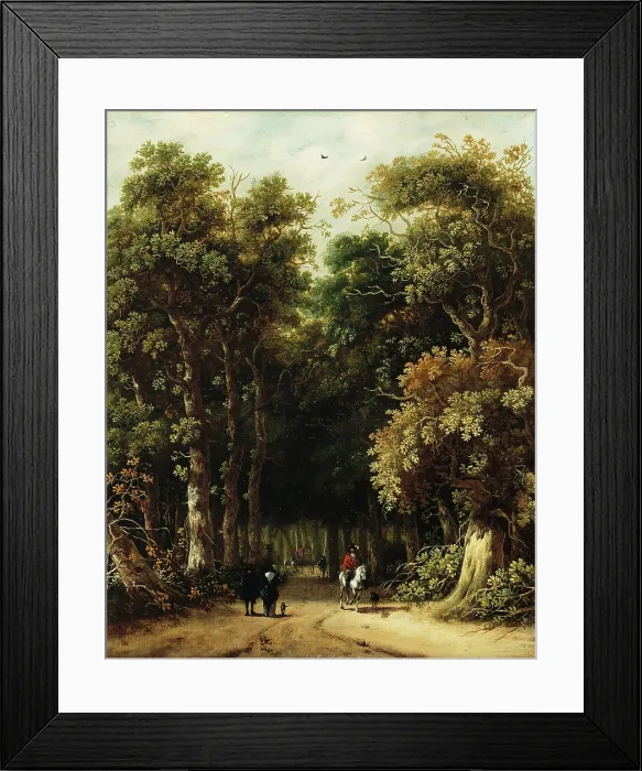 Framed Print : Landscape with Carriage, between 1665 and 1670. Creator: Roelof van Vries Framed Print : Landscape with Carriage, between 1665 and 1670. Creator: Roelof van Vries