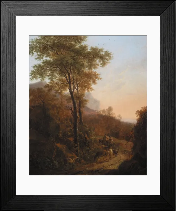 Framed Print : Italian Landscape, c1650. Creator: Willem de Heusch Framed Print : Italian Landscape, c1650. Creator: Willem de Heusch
