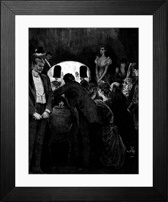 Framed Print : In the twilight she could still distinguish his face...And she watched him, 1890. Creator: R. Taylor Framed Print : In the twilight she could still distinguish his face...And she watched him, 1890. Creator: R. Taylor