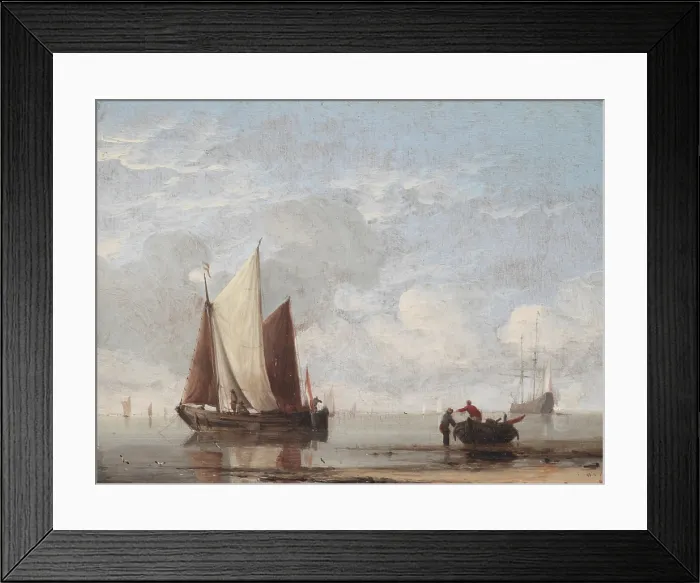 Framed Print : Calm Sea, c1660. Creator: Willem van de Velde the Younger Framed Print : Calm Sea, c1660. Creator: Willem van de Velde the Younger