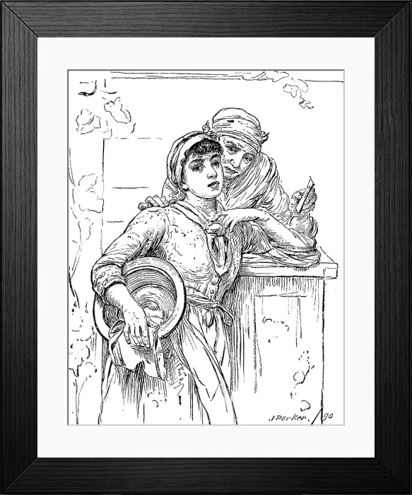 Framed Print : Royal Society of Painters in Water Colours: 'A Plea for an Absent One' - J. Parker, 1890. Creator: Unknown Framed Print : Royal Society of Painters in Water Colours: 'A Plea for an Absent One' - J. Parker, 1890. Creator: Unknown