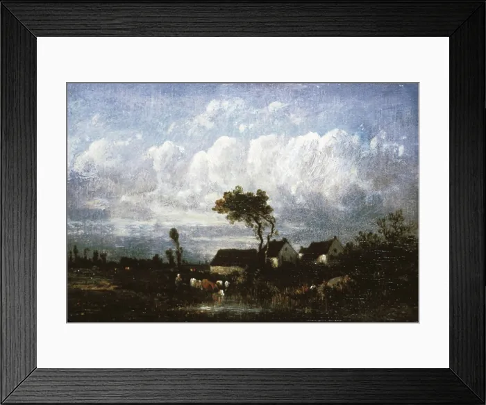 Framed Print : Landscape, c1840-1880. Creator: Jules Dupre Framed Print : Landscape, c1840-1880. Creator: Jules Dupre