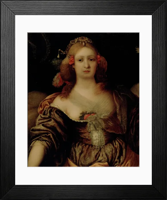 Framed Print : Portrait of a Young Woman, probably between 1650 and 1675. Creator: Workshop of Girolamo Forabosco Framed Print : Portrait of a Young Woman, probably between 1650 and 1675. Creator: Workshop of Girolamo Forabosco