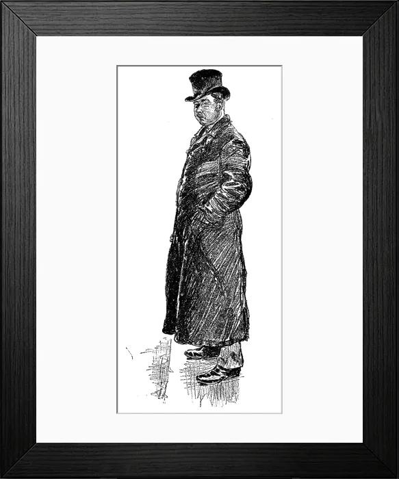 Framed Print : Sketches of London Cabs and Cabmen: a Hansom cabman, 1890. Creator: Unknown Framed Print : Sketches of London Cabs and Cabmen: a Hansom cabman, 1890. Creator: Unknown
