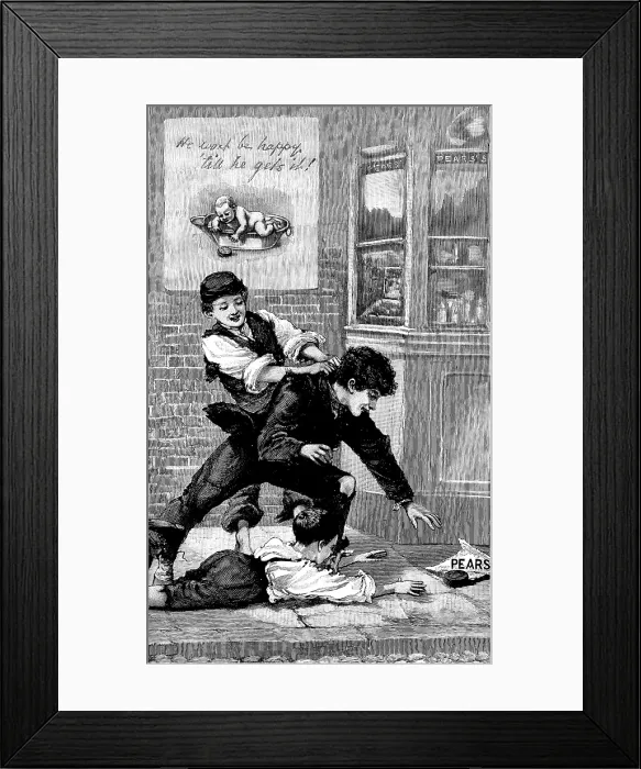 Framed Print : Advertisement for Pears Soap, 1890. Creator: Unknown Framed Print : Advertisement for Pears Soap, 1890. Creator: Unknown