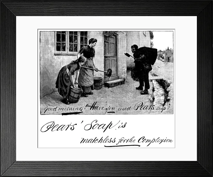 Framed Print : Advertisement for Pears Soap, 1890. Creator: Unknown Framed Print : Advertisement for Pears Soap, 1890. Creator: Unknown