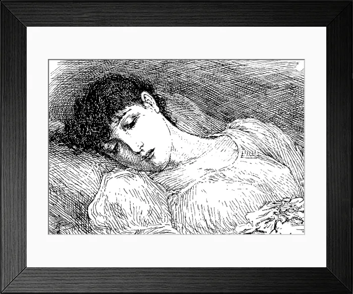 Framed Print : 'Daydreams', G. H. Boughton, A.R.A. - Grosvenor Academy, 1890. Creator: Unknown Framed Print : 'Daydreams', G. H. Boughton, A.R.A. - Grosvenor Academy, 1890. Creator: Unknown