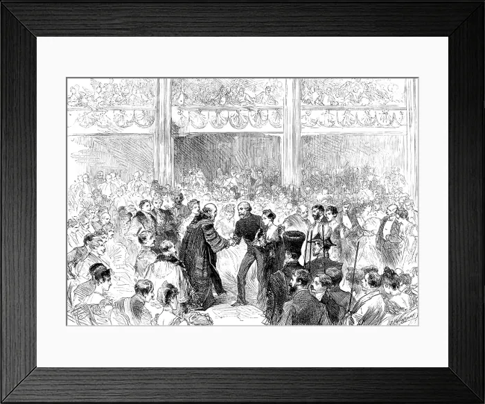 Framed Print : The Penny Postage Jubilee Celebration at Guildhall: the Lord Mayor receiving visitors... 1890. Creator: P Naumann Framed Print : The Penny Postage Jubilee Celebration at Guildhall: the Lord Mayor receiving visitors... 1890. Creator: P Naumann