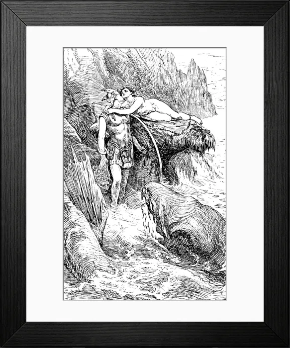 Framed Print : Sketches from the Picture Exhibitions: 'Perseus', C. N. Kennedy - New Gallery, 1890. Creator: Carl Hentschel Framed Print : Sketches from the Picture Exhibitions: 'Perseus', C. N. Kennedy - New Gallery, 1890. Creator: Carl Hentschel