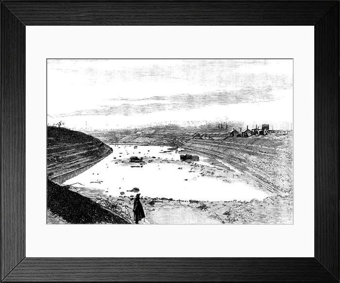 Framed Print : Progress of the Manchester Ship Canal works: finished cutting at Weaste, 1890. Creator: Unknown Framed Print : Progress of the Manchester Ship Canal works: finished cutting at Weaste, 1890. Creator: Unknown