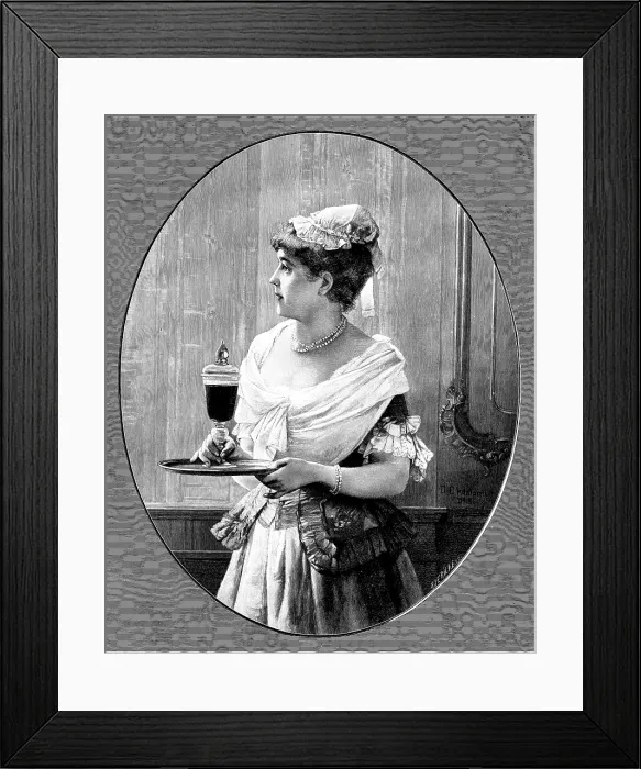 Framed Print : 'Spiced Wine' - by O. Erdmann, engraved by permission of the publisher, F. Hanfstaengl, Munich, 1890 Creator: Unknown Framed Print : 'Spiced Wine' - by O. Erdmann, engraved by permission of the publisher, F. Hanfstaengl, Munich, 1890 Creator: Unknown