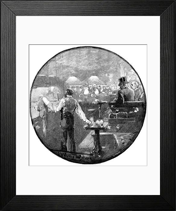 Framed Print : The Billiard-Room, Carlton Club, 1890. Creator: R. Taylor Framed Print : The Billiard-Room, Carlton Club, 1890. Creator: R. Taylor