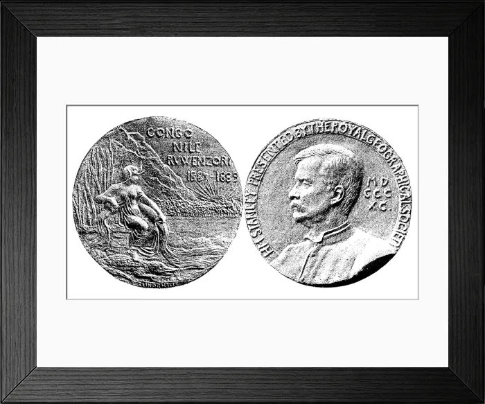 Framed Print : Gold Medal given to Mr. Stanley by the Royal Geographical Society, 1890. Creator: Unknown Framed Print : Gold Medal given to Mr. Stanley by the Royal Geographical Society, 1890. Creator: Unknown