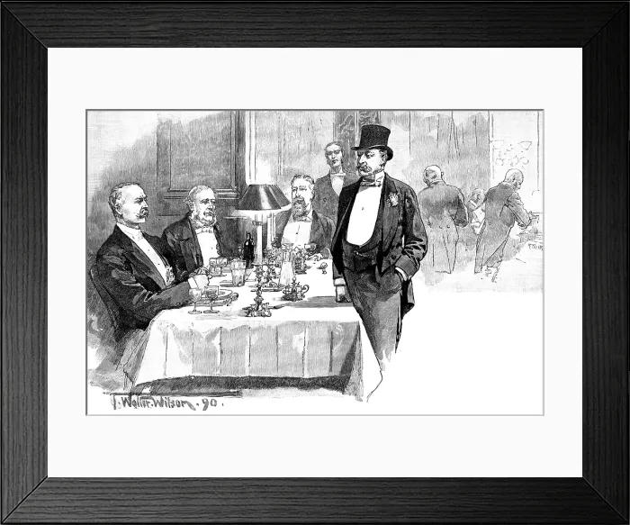 Framed Print : The Dining-Room, Carlton Club, 1890. Creator: R. Taylor Framed Print : The Dining-Room, Carlton Club, 1890. Creator: R. Taylor