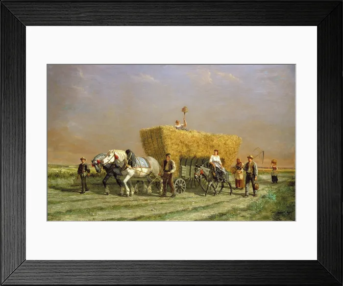 Framed Print : Last Load of Wheat, 1892. Creator: Jules Jacques Veyrassat Framed Print : Last Load of Wheat, 1892. Creator: Jules Jacques Veyrassat