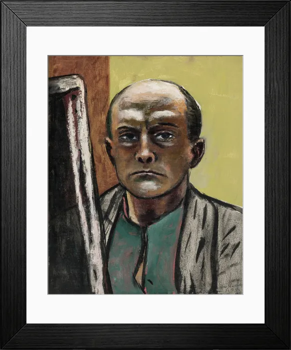 Framed Print : Self-Portrait in Olive and Brown, 1945. Creator: Max Beckmann Framed Print : Self-Portrait in Olive and Brown, 1945. Creator: Max Beckmann
