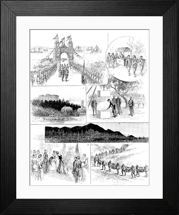 Framed Print : Visit of the Duke and Duchess of Connaught to Hong-Kong, 1890. Creator: Carl Hentschel Framed Print : Visit of the Duke and Duchess of Connaught to Hong-Kong, 1890. Creator: Carl Hentschel