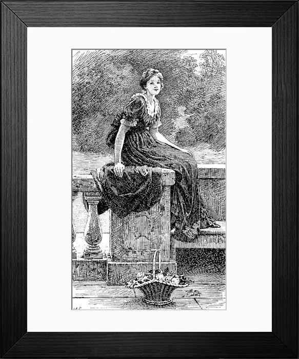 Framed Print : 'The Terrace', G. D. Leslie, R.A. Royal Academy, 1890. Creator: Carl Hentschel