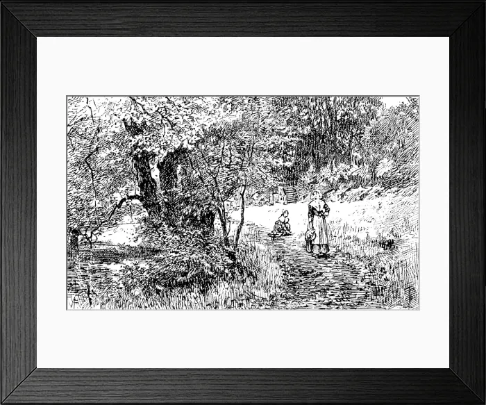 Framed Print : Sketches from the Picture Exhibitions: 'In Peaceful Days', Yeend King - Royal Academy, 1890. Creator: Unknown Framed Print : Sketches from the Picture Exhibitions: 'In Peaceful Days', Yeend King - Royal Academy, 1890. Creator: Unknown