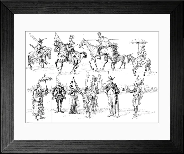Framed Print : The Artists Procession to the Grottoes of Cervara, near Rome, 1890. Creator: Carl Hentschel Framed Print : The Artists Procession to the Grottoes of Cervara, near Rome, 1890. Creator: Carl Hentschel