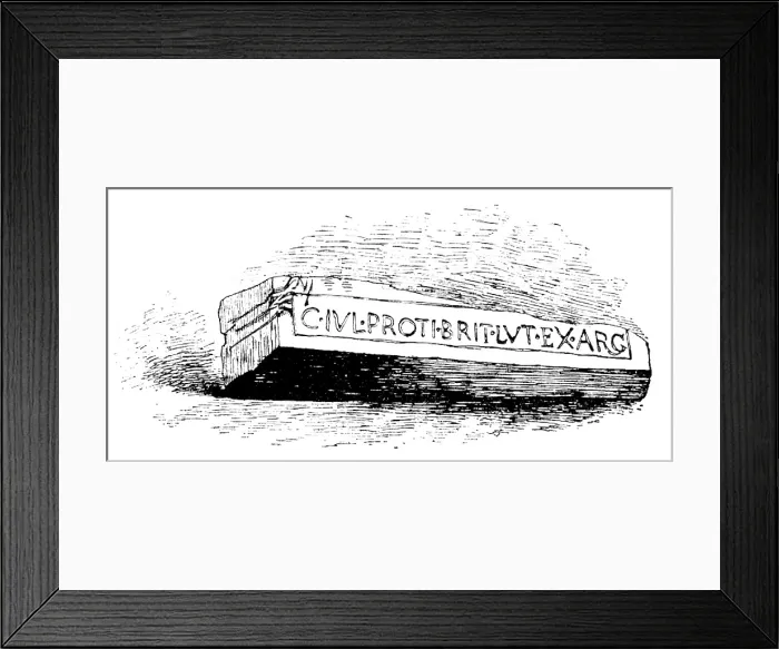 Framed Print : A Roman pig of lead discovered at South Cave, East Yorkshire, 1890. Creator: Unknown Framed Print : A Roman pig of lead discovered at South Cave, East Yorkshire, 1890. Creator: Unknown