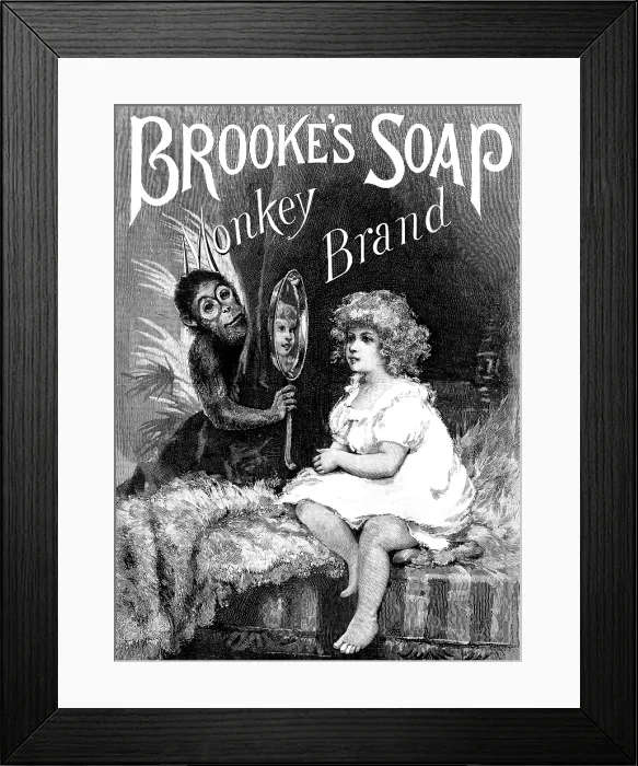 Framed Print : Advertisement for Brooke's Soap, 1890. Creator: Unknown Framed Print : Advertisement for Brooke's Soap, 1890. Creator: Unknown