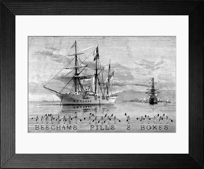 Framed Print : Advertisement for Beecham's Pills, 1890. Creator: Unknown Framed Print : Advertisement for Beecham's Pills, 1890. Creator: Unknown