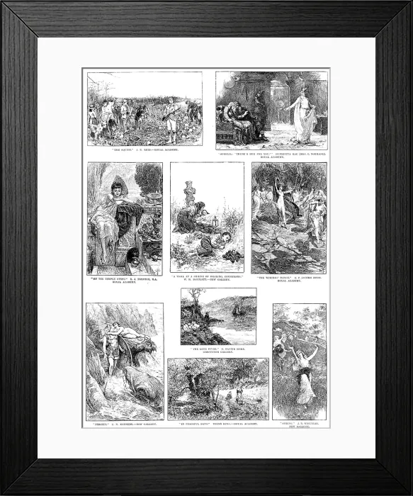 Framed Print : Sketches from the Picture Exhibitions, 1890. Creator: Unknown Framed Print : Sketches from the Picture Exhibitions, 1890. Creator: Unknown