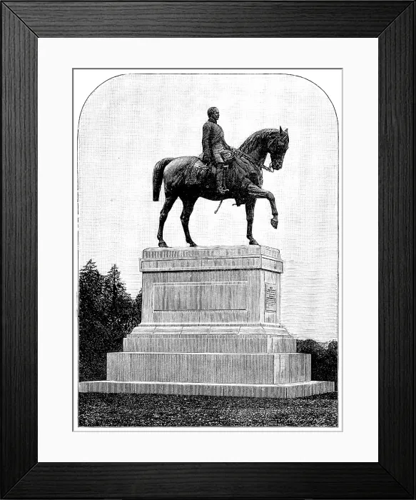Framed Print : Equestrian statue of the Prince Consort in Windsor Park, 1890. Creator: Unknown Framed Print : Equestrian statue of the Prince Consort in Windsor Park, 1890. Creator: Unknown