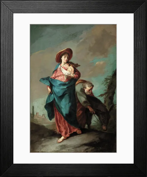 Framed Print : The Flight into Egypt, 18th century. Creator: Anon Framed Print : The Flight into Egypt, 18th century. Creator: Anon